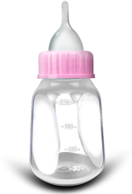 아기고양이젖병 애견 애묘 반려동물 젓병세트 120ml 분유 수유 이유식 아기강아지 새끼고양이, 핑크, 1개