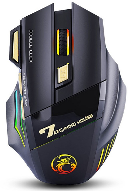 블루투스 저소음 무선 게이밍 마우스, GW, 블랙