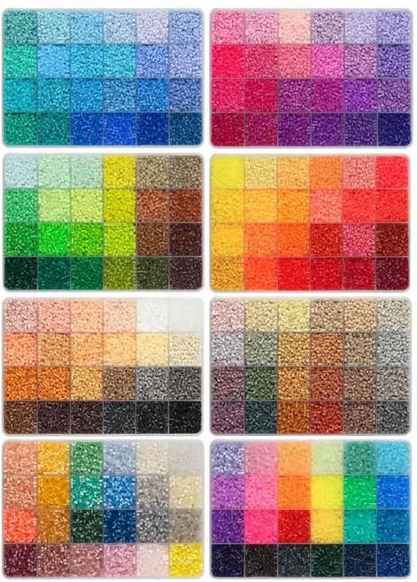 2.6mm 펄러비즈 컬러비즈 다림질 대용량 세트 리필, NEW 팥 192색, 1개