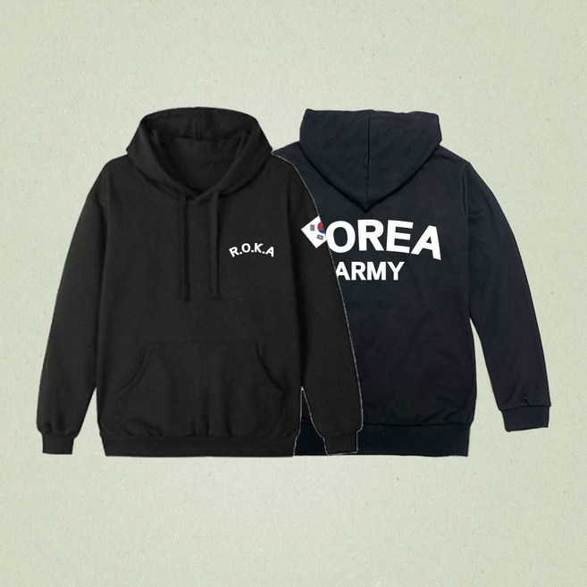 ROKA 로카 후드티 긴팔티 정품 군인 군용 육군 티셔츠 국산