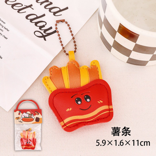 皮革食玩鑰匙扣 包包裝飾 掛件 可愛少女 百搭鑰匙圈 小禮品