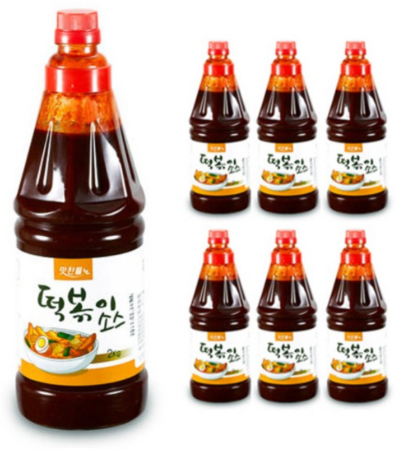 맛찬들 백미 떡볶이소스 2kg x 6개 (BOX) 떡볶이양념 대용량 업소용