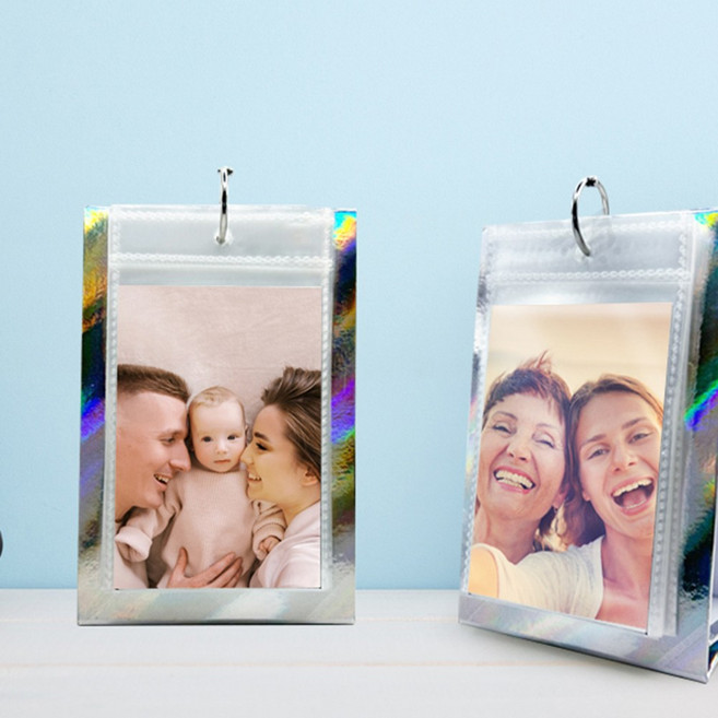 데스크 미니 포토바인더 홀로그램 스탠딩 포토 앨범, 단품, 단품