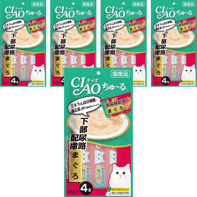 챠오츄르 고양이 짜먹는 간식, 하부요로케어 참치, 14g, 20개