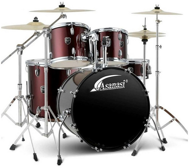 이스턴 코리아 드럼 세트 입문용 연습용 버스킹 추천, 5기통 4심벌 R80 (와인래드), 1개