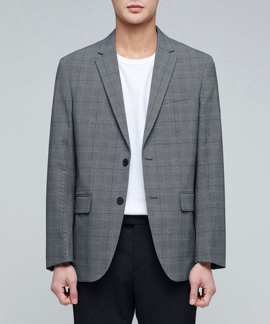무신사 스탠다드 글렌 체크 베이식 블레이저 미디엄 그레이 499632