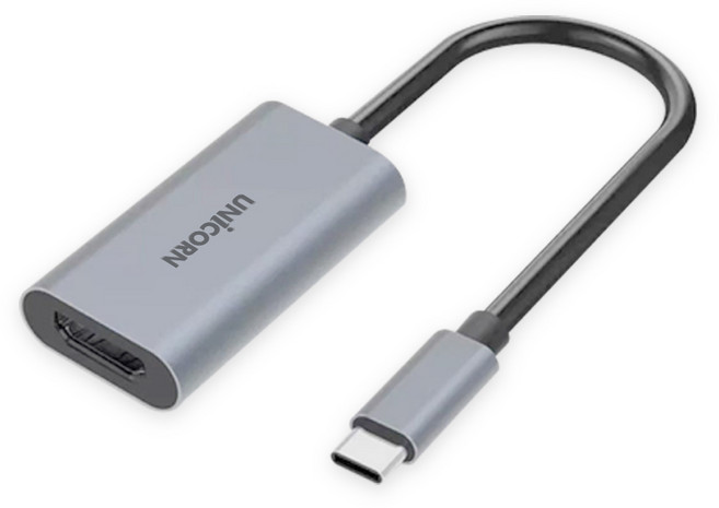 유니콘 USB Type-C to HDMI 변환젠더 컨버터 4K ULTRA HD 미러링 CH-200G, 1개