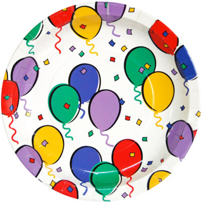 피플스파티 파티접시 풍선파티, 1개, 18개