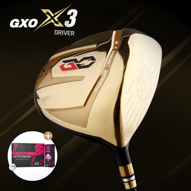 [즉시출고] _ 지엑스오 X3 고반발 드라이버 장타 골프 티타늄 남자 고반발 골드 10.5도 SR 남성용 카본 샤프트, 10.5 SR