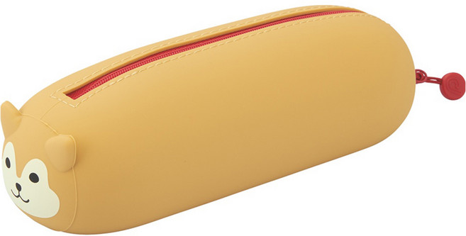 푸니라보 스마트핏 남녀공용 엎드려 있는 펜 파우치 빅, 시바견, 1개