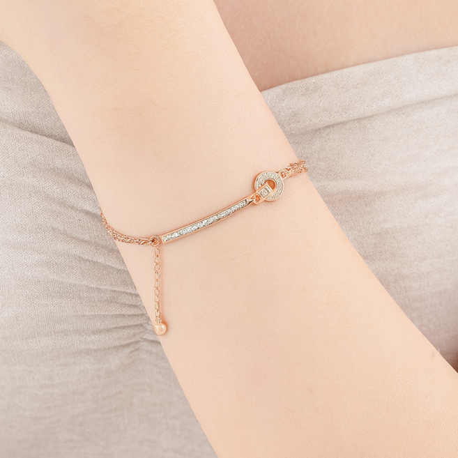 COCOYOU 여성용 14K 도금 심플하면서도 포인트 되는 팔찌 RLA-1