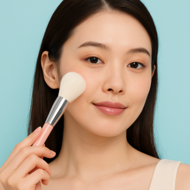 프렌지 휴대용 메이크업 브러쉬 6종 세트, 1개, 민트