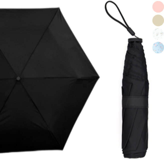 브랜디온 튼튼한 초경량 자외선차단 암막 3단 우양산 양우산 여행용