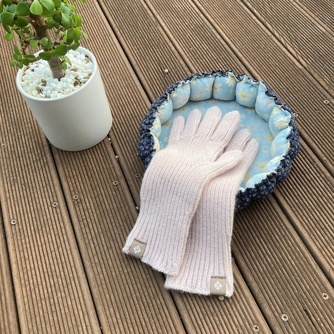 핑거홀 니트 장갑 남녀공용 스마트폰 터치 겨울 장갑