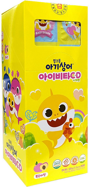 핑크퐁 비타민 어린이비타민 선물용 대용량, 250정, 1개