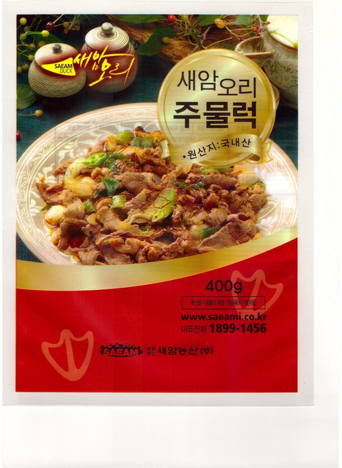 새암 오리주물럭 400g/ 오리불고기(매콤한맛), 400g, 1개