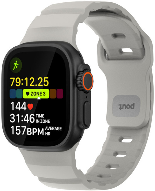 파우트 애플워치 호환 실리콘 스트랩 스포츠 밴드 38/40/41/42/44/45/46/49 mm, 샌드 스톤