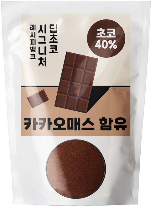레시피뱅크 진한 초코파우더 코코아 핫초코 가루, 1kg, 1개, 1개입