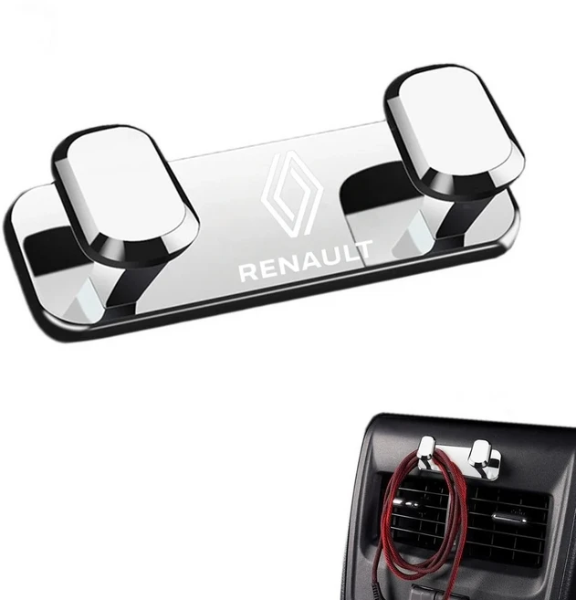 글로브 박스 자동차 훅 ABS 수납 홀더 르노 클리오 메간 트래픽 캡처 마스터 로건 캉구 더스트 전용 액세서, 02 Argent