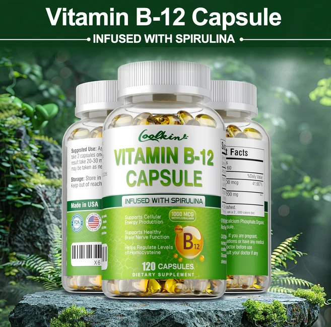 비타민 B-12 메틸코발라민 1000mcg - 심장 및 뇌 건강 에너지 생산, 1개, 60정 - 쿠팡