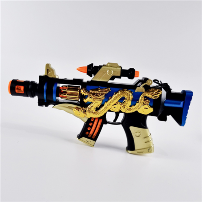 토이랄라 LED 드래곤 전자총 용 리얼 사운드 장난감총 불빛 서바이벌 소리나는 레이저총 무배, 1개