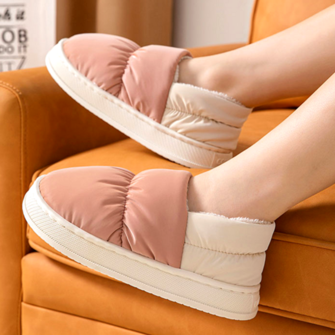 룸슈즈 실내 방한 사무실 털 패딩 실내화