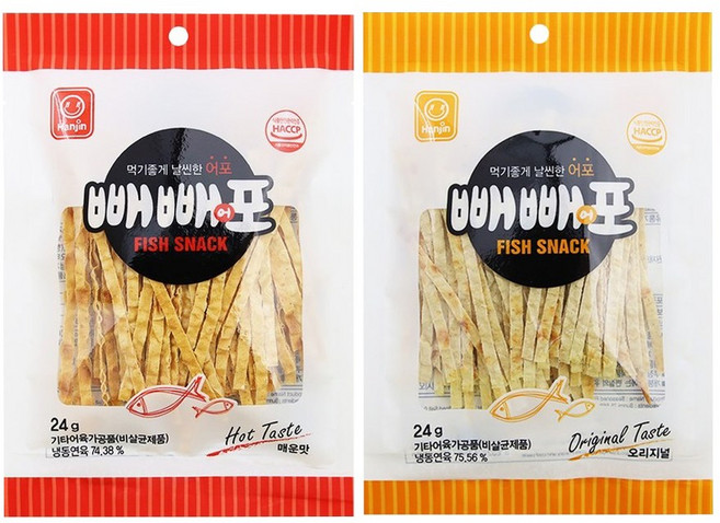 빼빼어포 매운맛-15개+오리지널-15개 혼합(한박스), 1박스