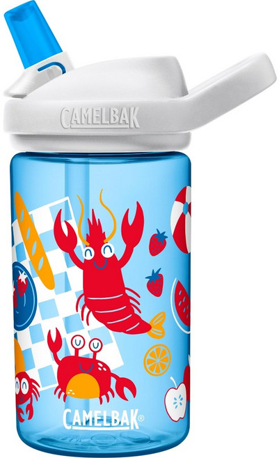 CamelBak 400ml eddy 角落生物 兒童吸管運動水瓶 贈背帶 海洋野餐限定款, 1個, 海洋野餐 限定款