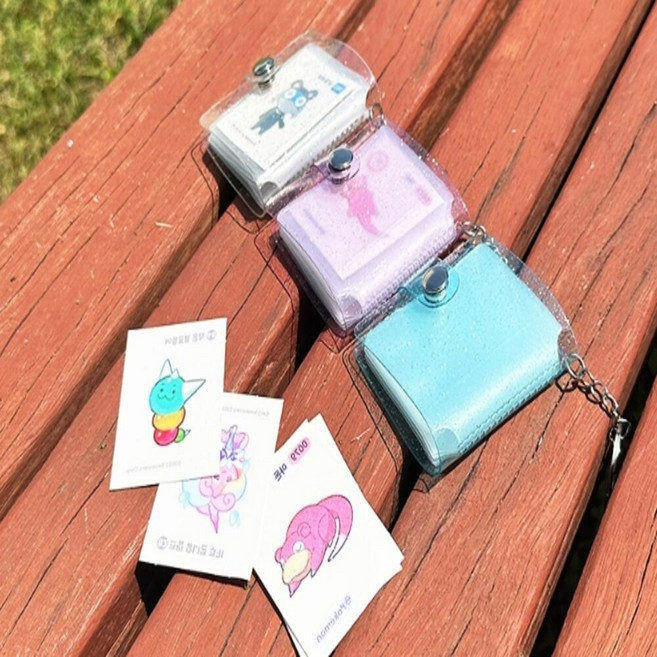 쿠이오 띠부실 스티커 반명함 여권사진 포켓 앨범 짱구띠부실앨범 투명띠부실앨범 포켓몬띠부실앨범, 투명
