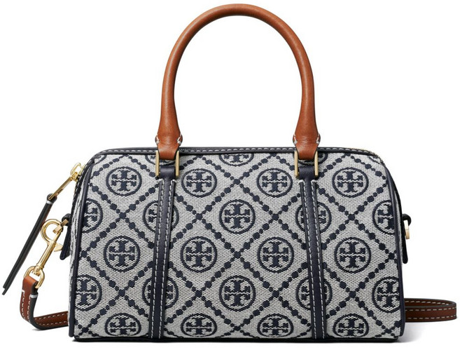 토리 버치 미니 T 모노그램 배럴 백