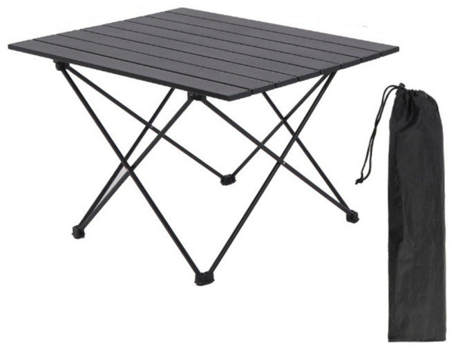 디노브 경량 접이식 캠핑 테이블, 블랙