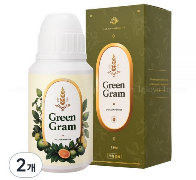 그린그램 칼슘파우더 과일 세정제, 2개, 150g