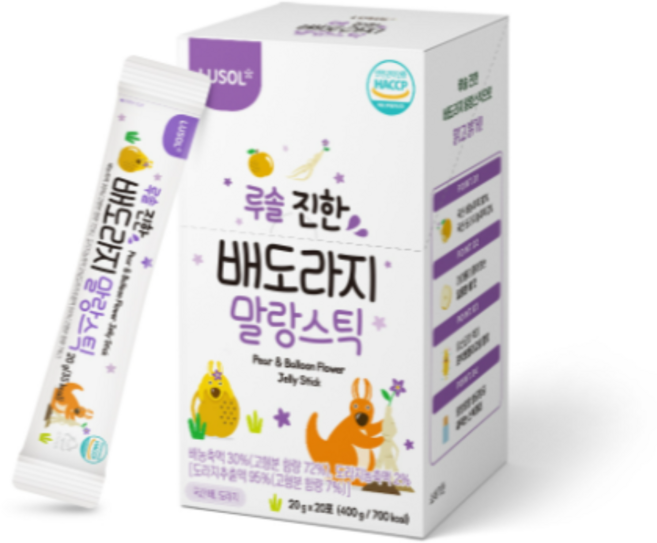 루솔 진한 배도라지 말랑스틱 1박스 20포, 혼합맛(배/도라지), 20g, 20개
