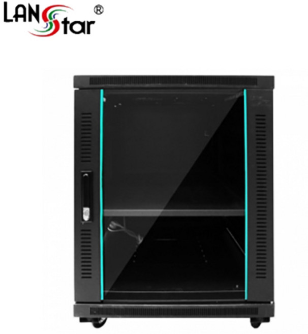 랜스타 서버랙 검정 12U 750x1000x600 통신랙 LS-750HS, 1개