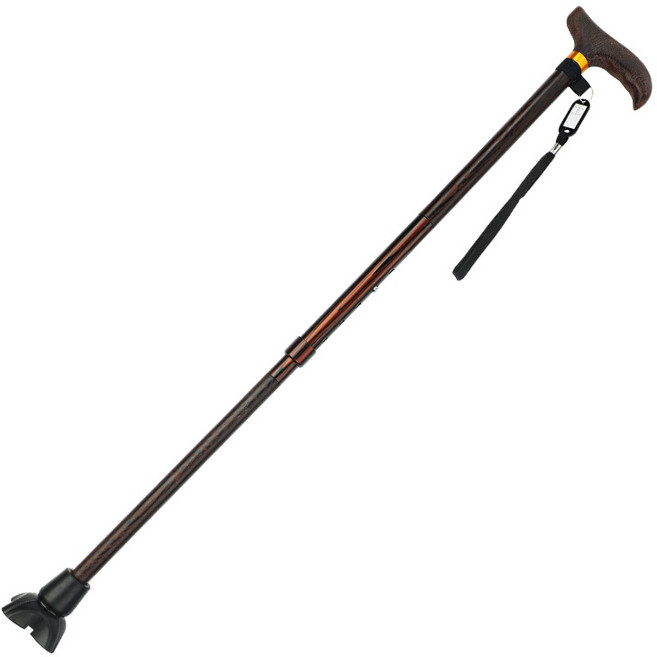 초경량 알루미늄 네발 4발 노인 어르신 할머니 할아버지 가벼운 접이식 길이조절용 지팡이 코끼리지팡이 통나무 손잡이 미끄럼 방지, [네발 모델]