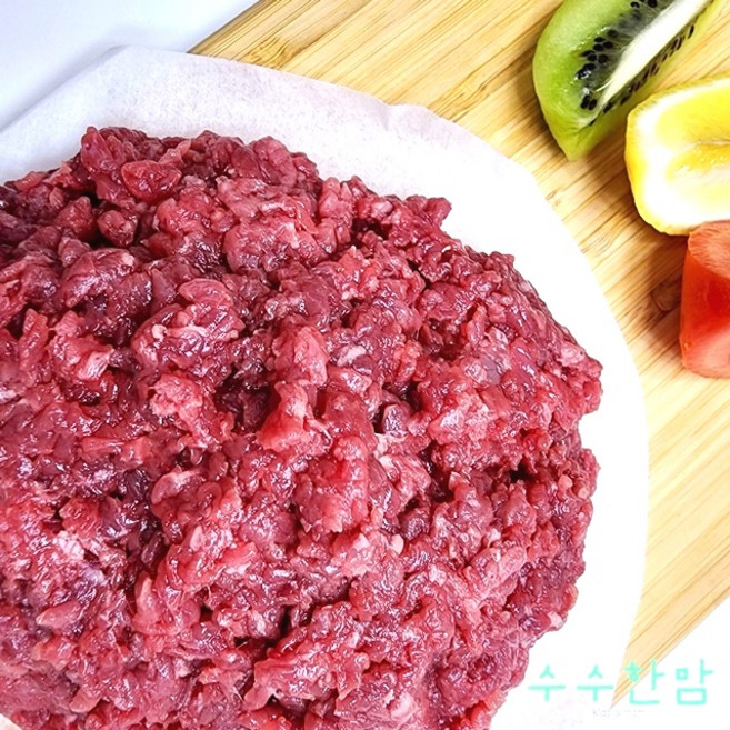 수수한맘 국내산 소고기안심 이유식 숙성 아기 냉장 300g 돌아기 다짐육 구이용 스테이크용, 2. 이유식안심300g(다짐육), 1개