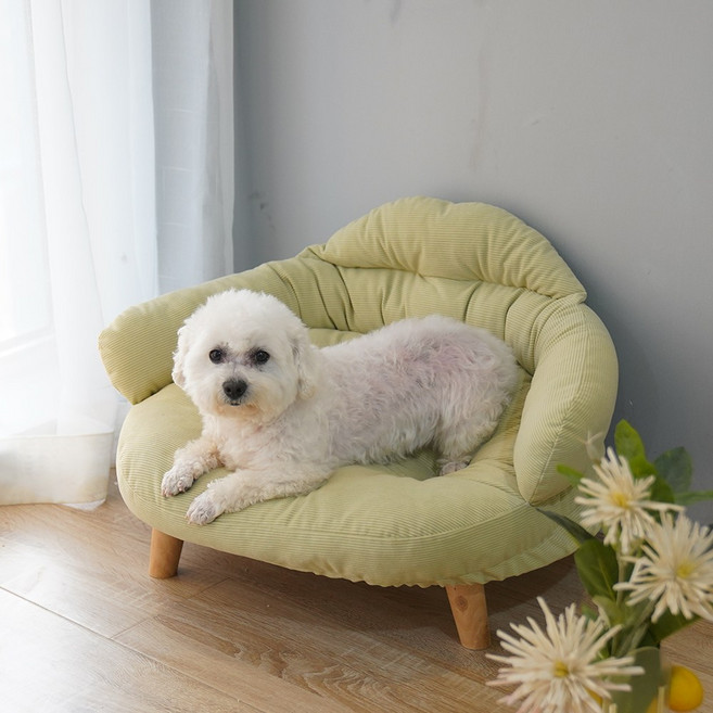 칠시 반려동물 소파 베드 쿠션 방석, 그린, 1개