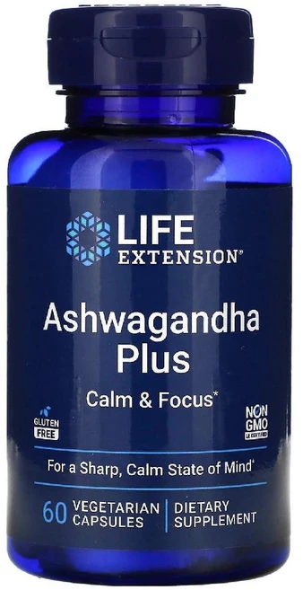 라이프익스텐션 아슈와간다 플러스 Ashwagandha Plus 베지 캡슐 60정, 1개 - 쿠팡