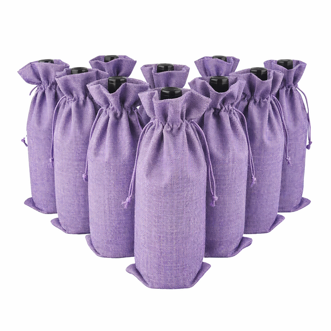 유리병 와인병 스윙병 포장 답례품 선물 포장 와인병 파우치 케이스 10매, 퍼플10P