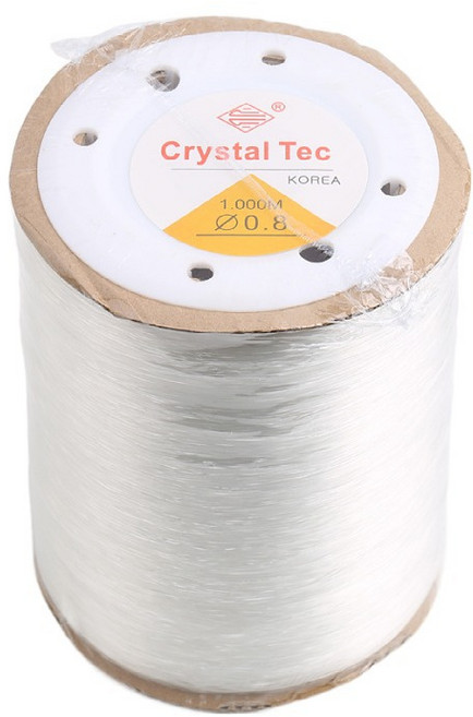 1000m 롤 화이트 스트레치 실 고무줄 스트링 끈 비즈 크리스탈 스트레치 투명, 새로운흰색쉘:0.6Mm, 1개