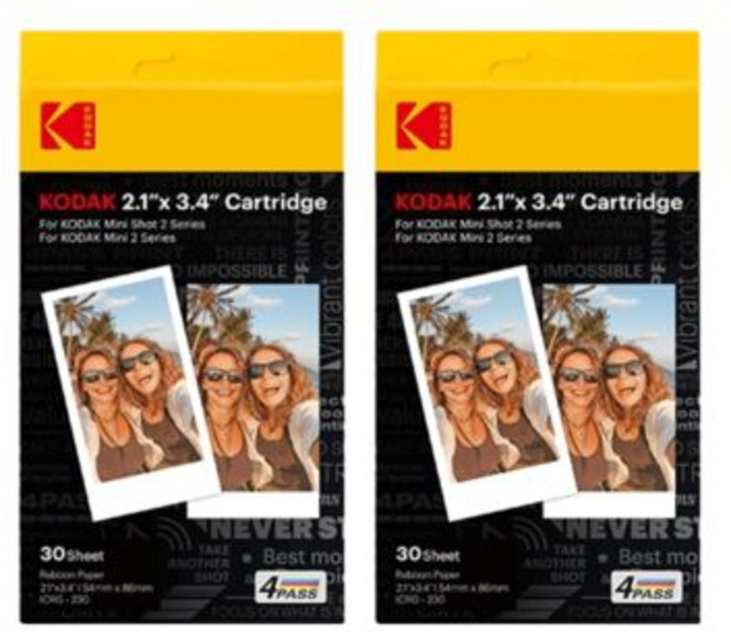 코닥 포토프린터 카트리지 60매 미니2/미니샷2 전용 2인치