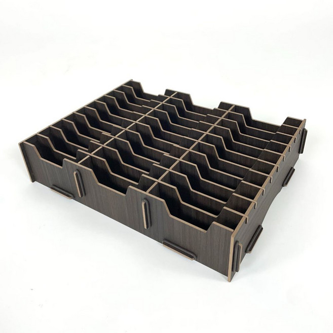 올지 30 명함보관함 쿠폰 카드 꽂이 수납함, 다크브라운, 1개