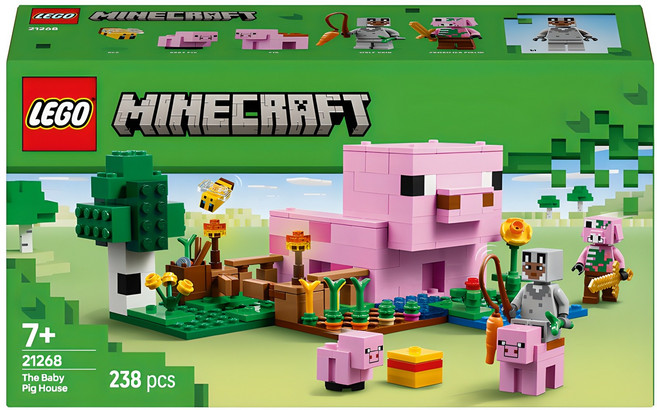 레고 마인크래프트 아기 돼지 집 21268, 1개, 혼합색상
