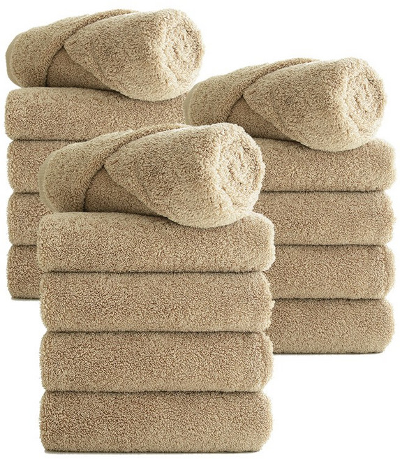 타월톡톡 국내생산100% 40수 코마사 빅타월 호텔수건 플랜티 240g, 베이지, 15개