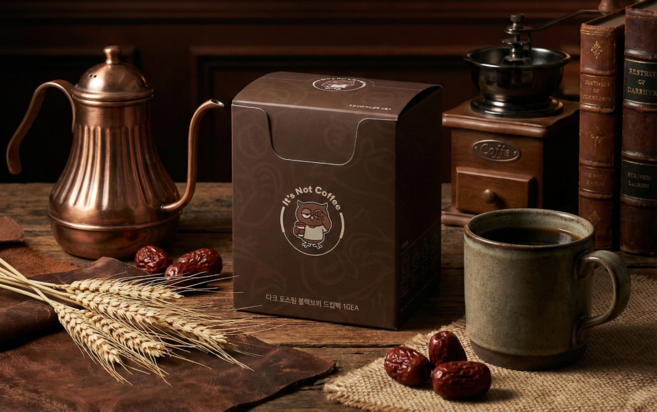 잇츠낫커피 커피 대용차 다크 로스팅 블랙보리 드립백 무카페인, 1개, 10개입, 12g