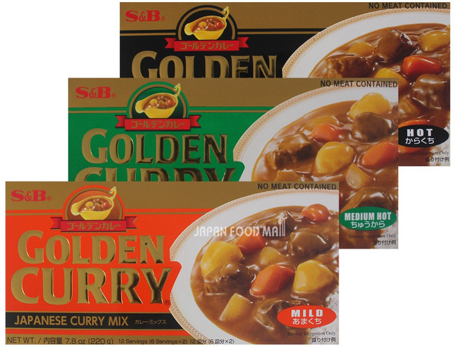 에스비 골든카레 SET (순한맛+중간맛+매운맛), 220g, 1개