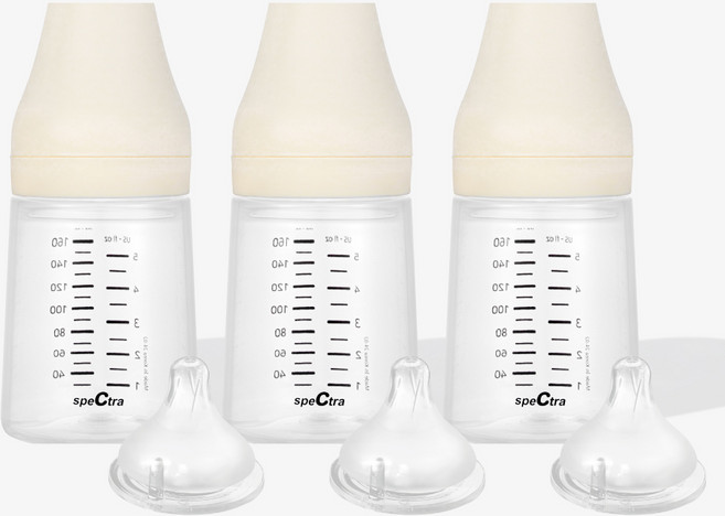 스펙트라 올셋 PP 젖병 (젖꼭지 S 사이즈 포함) 160ml 3개 크림바닐라, 스펙트라 올셋 PP 젖병 (젖꼭지 S 사이즈 포함) 1