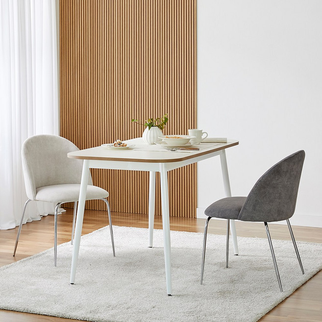 상도가구 더메종 화이트 식탁 테이블, 2인용