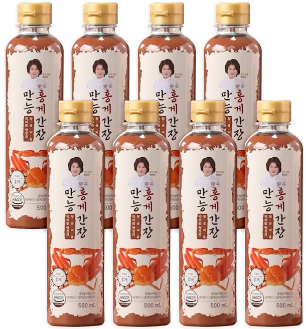 [신박한생활] 박미란대가 홍게 만능 간장 / 총 4L ( 500ml 8통 ) 100% 국내산 홍게농축액 엑기스 맛간장, 2세트, 2L