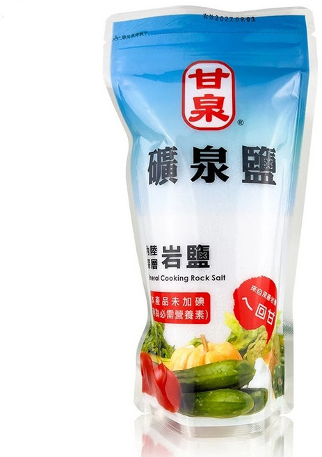 甘泉 礦泉鹽 天然低鈉低鉀, 300g, 1個